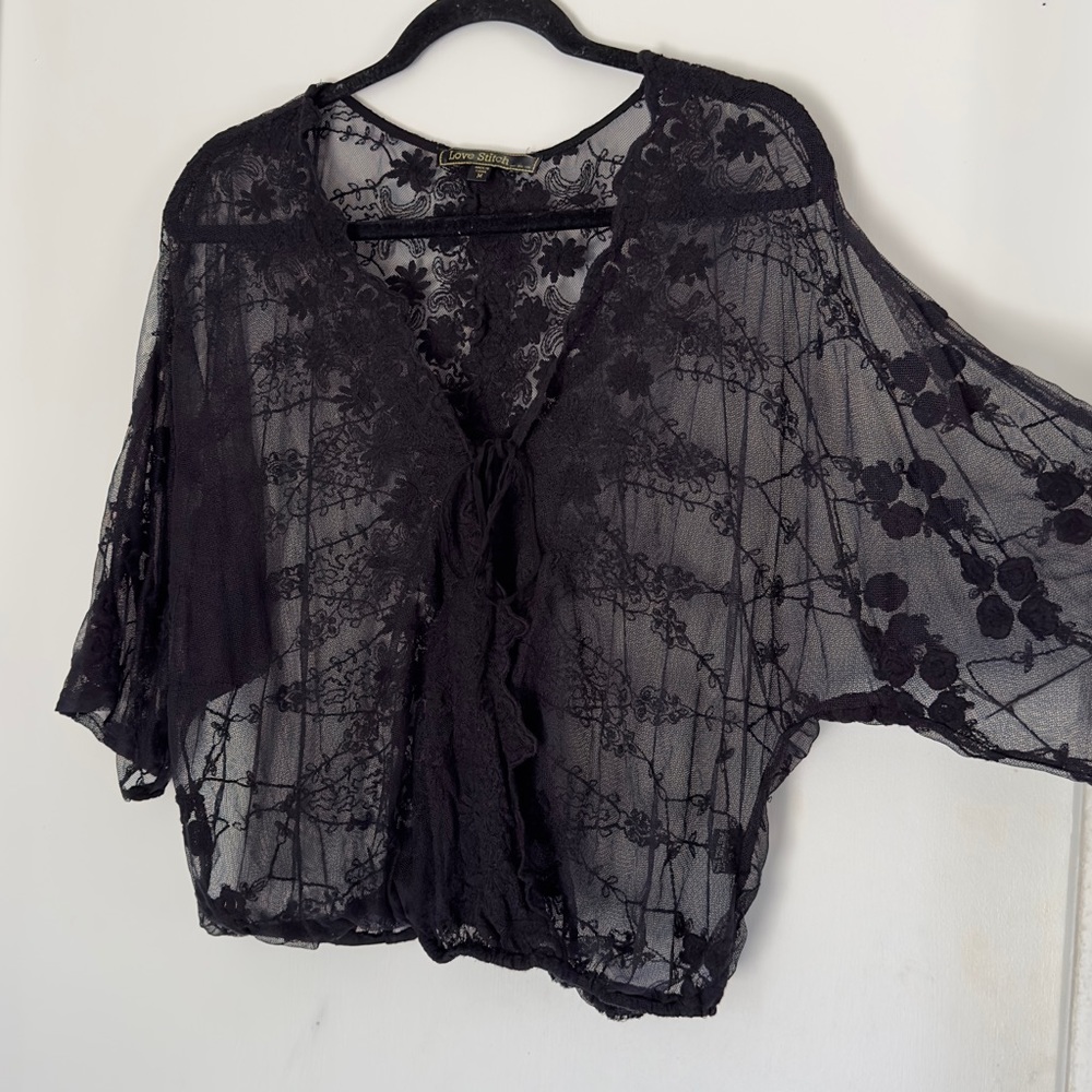 LOVE STITCH see thru shirt